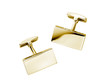 a pair of stainless steel cufflinks on white