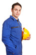 Photo: Bauarbeiter mit Schutzhelm Bauarbeiter mit Schutzhelm