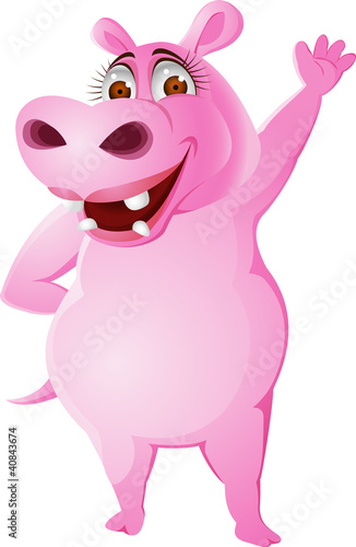 Vector: Female hippo Female hippo