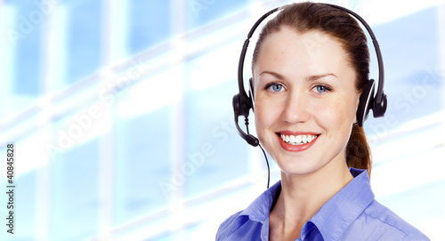 Photo: Smiling operator Smiling operator