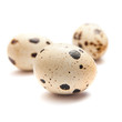 quail eggs on white surface