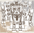 Grunge inca icon. Vector illustration