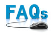 Illustration: FAQs 3D Text with Computer Mouse FAQs 3D Text with Computer Mouse
