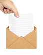 Human hand pick the letter up from the envelope,included clippin Human hand pick the letter up from the envelope,included clippin