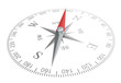 Compass dial. Compass dial of steel. White background.