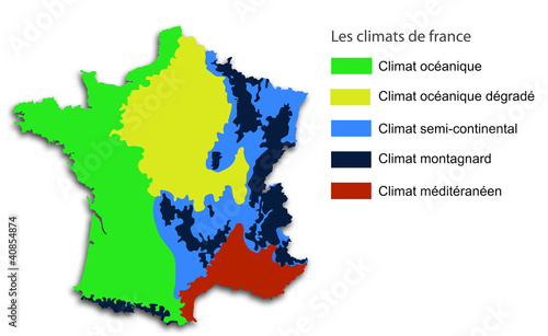 Carte Des Climats De France Photo Libre De Droits Sur La Banque D