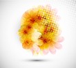 abstract colorful woman with flowers vector abstract colorful woman with flowers vector