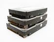 Photo: Internal hard disk drives, stacked Internal hard disk drives, stacked
