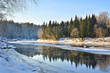 Gauja river valley winter landscape. Sigulda, Latvia Gauja river valley winter landscape. Sigulda, Latvia