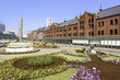 The flower's garden of Red Brick Warehouse in Yokohama, Japan