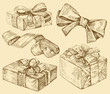 set of vector gift boxes