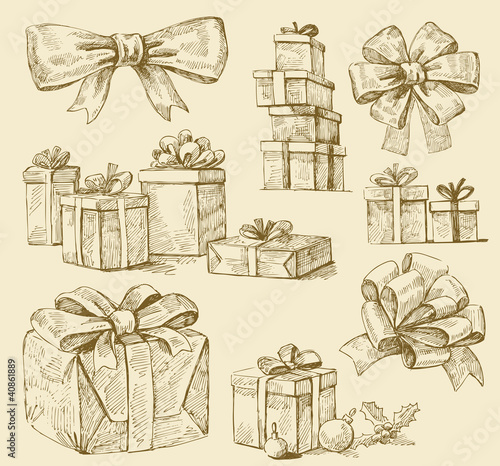 Vector: set of vector gift boxes set of vector gift boxes
