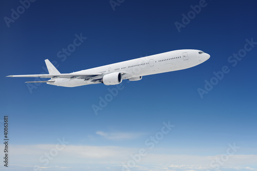 Photo: Clear airpcraft in blue sky Clear airpcraft in blue sky