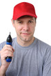 Handsome work man with a screwdriver