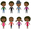 Modern elegant African-American young people Modern elegant African-American young people