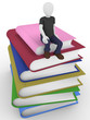 Man sitting over the books