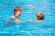Children playing in pool