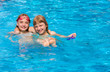 Children playing in pool