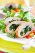 Turkey stuffed with spinach