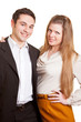 Lachendes Business-Paar