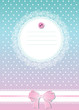 Sweet greeting card with bow, lace and place for text