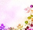 Multicolored floral vintage card