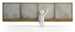 3d small people - Chalkboard