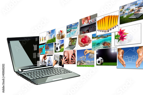Foto: Multimedia streaming from the laptop screen Multimedia streaming from the laptop screen