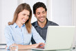 Enjoyment at laptop