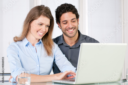 Photo: Enjoyment at laptop Enjoyment at laptop