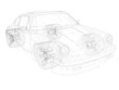 3D Zeichnung vom Porsche