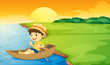 Boy in a boat