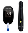 Illustration of a blood glucose test meter - Diabetes