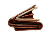 empty leather purse empty leather purse