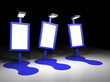 illustration of  3 melting billboards