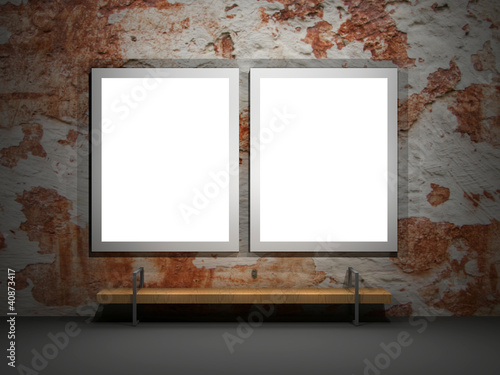 Illustration: illustration of a grunge advertising panel illustration of a grunge advertising panel