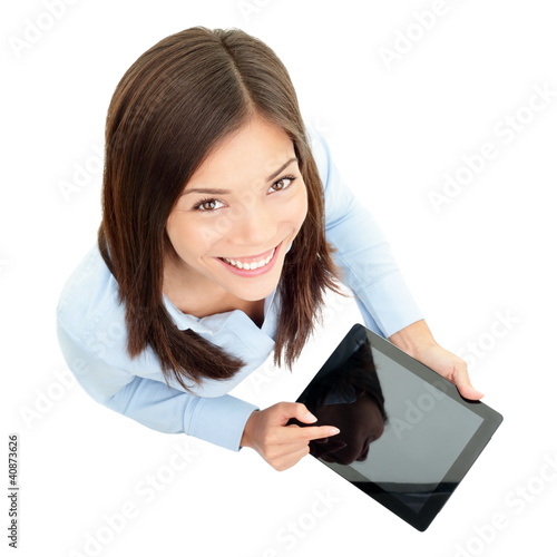 Photo: Tablet computer business woman Tablet computer business woman