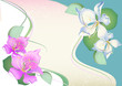 beautiful while and pink tropical flowers with place for text beautiful while and pink tropical flowers with place for text