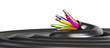 electrical cable on a white background electrical cable on a white background