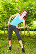 young woman doing exercises young woman doing exercises