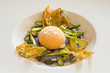 closeup of fried yolk