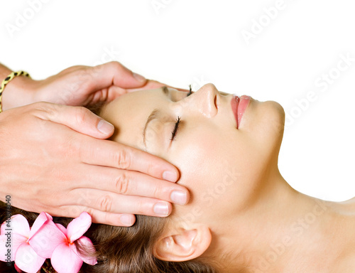 Photo: Spa Massage. Beauty Woman Getting Facial Massage. Day-Spa Spa Massage. Beauty Woman Getting Facial Massage. Day-Spa