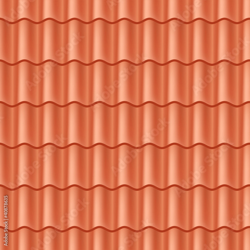 Vector: Seamless terracota roof tile - pattern for continuous replicate. Seamless terracota roof tile - pattern for continuous replicate.