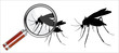 ,moustique, moustique à la loupe, icones