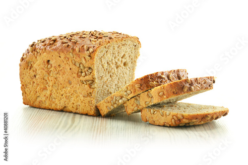Foto: Bread isolated on white Bread isolated on white