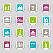Vektor: Sehenswürdikeiten der Welt Sticker Sehenswürdikeiten der Welt Sticker