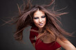 beautiful woman with magnificent hair blown beautiful woman with magnificent hair blown