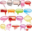 Collection of colorful speech bubbles and dialog balloons Collection of colorful speech bubbles and dialog balloons