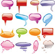 Collection of colorful speech bubbles and dialog balloons Collection of colorful speech bubbles and dialog balloons