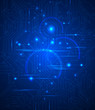 blue Abstract background of digital technologies